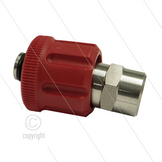 Schroefkoppelingen AR9 - M24 - RVS - rood - 600 Bar