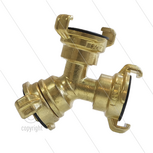 Snelkoppeling - messing - Geka - Y-stuk - 3 x Geka