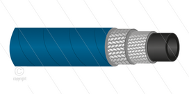 HD-slang - 2SN-10 (3/8&quot;) - blauw - 400 Bar - &Oslash;18,7mm - 150&deg;C