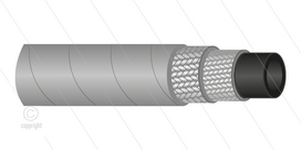 HD-slang - 2SN-10 (3/8&quot;) - grijs - 400 Bar - &Oslash;18,7mm - 150&deg;C
