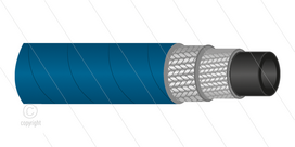 HD-slang - 2SC-12 (1/2&quot;) - blauw - 400 Bar - &Oslash;20,4mm - 150&deg;C