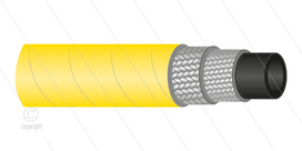 HD-slang - 2SC-08 (5/16&quot;) - Diervetbestendig - geel - 400 Bar - &Oslash;15,5mm - 120&deg;C - niet kippenvet bestendig