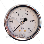 Manometer 0-25 Bar - 1/4&quot; bu - achteraansluiting - &Oslash;63mm