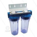 Bevestigingssteun dubbel - t.b.v. 2 Filterpatronen - metaal