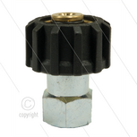 M22x1,5 - snelkoppeling wartel - messing - 250 Bar - &Oslash;14mm - max 150&deg;C - 1/4&quot; bi