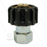 M22x1,5 - snelkoppeling wartel - messing - 250 Bar - &Oslash;14mm - max 150&deg;C - 3/8&quot; bi