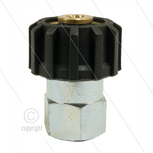 M22x1,5 - snelkoppeling wartel - messing - 250 Bar - &Oslash;14mm - max 150&deg;C - 1/2&quot; bi