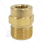 M22x1,5 - snelkoppeling nippel - messing - 250 Bar - &Oslash;14mm - max 150&deg;C - 1/4&quot; bi