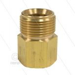 M22x1,5 - verloopnippel K2000 - messing - 250 Bar - &Oslash;14mm - max 150&deg;C - M22x1,5 bi