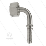 Persnippel - RVS - 3/8&quot; - 1/2&quot; wartel - 90&deg; gebogen - SW27