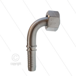 Persnippel - RVS - 1/2&quot; - 1/2&quot; wartel - 90&deg; gebogen - SW27