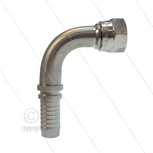 Persnippel - RVS - 3/4&quot; - 3/4&quot; wartel - 90&deg; gebogen - SW32