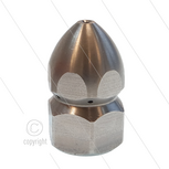 Rioolnozzle (kruiper) - Met voorboring - 0.150 - 3x1.20 + 1x1.20 - 1/2&quot; bi - SW24 - RVS