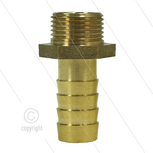 Slangpilaar - messing - &Oslash;10mm - 1/2&quot; bu