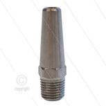 Verlengde RVS nozzle 00.130 + stabilisator - 1/4&quot; NPT bu