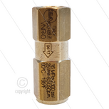 VNR-O - Terugslagklep - messing - 150 Bar - 25 l/min - max 90&deg;C - 2 x 1/4&quot; bi