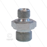 Verloopnippel - staal - 1/4&quot; bu x 3/8&quot; bu - BSP