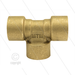 T-stuk - messing - 300 Bar - 3 x 3/8&quot; bi