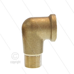 Knie - messing (LD) - 3/8&quot; bi x 3/8&quot; bu