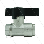 Kogelkraan 3/8&quot; - messing verchroomd - 210 Bar - max 60&deg;C - 2 x 3/8&quot; bi