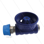 Kogelkraan 1/2&quot; - RPS - beschermd - RVS303 - 24 Bar - 80 l/min - max 90&deg;C - 1/2&quot; bi x ST3100 snelkoppeling - Doorlaat &Oslash;15mm - Bediening met draaiknop