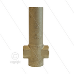 Thermostaat adapter PS1 - messing - 1/2&quot; bi onderzijde - 3 x 3/8&quot; bi - 280 Bar - max 160&deg;C - L=107mm