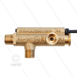 FL3 - stromingsschakelaar - messing drijver - 250 Bar - min 3 l/min - max 30 l/min - max 75&deg;C - 2 x 3/8&quot; bu + 1/4&quot; bi manometer aansluiting