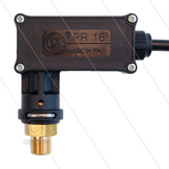 PR16 - Drukschakelaar - 1/4&quot; bu - inschakeldruk 40 Bar - max 250 Bar - (zwarte markering)