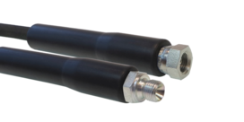 1SN-06 - (1/4") - Zwart - Stalen koppelingen - Wartel x Buitendraad