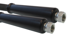 1SN-10 - (3/8") - Zwart - Stalen koppelingen - 2x Wartel