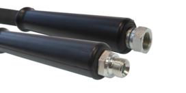 1SN-10 - (3/8") - Zwart - Stalen koppelingen - Wartel x Buitendraad