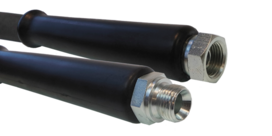 1SN-12 - (1/2") - Zwart - Stalen koppelingen - Wartel x Buitendraad