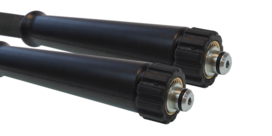 1SN Plus-08 - (5/16&quot;) - Zwart - Stalen koppelingen - 2x M22x1,5 Wartel - Vlak