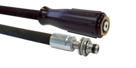 1SN Plus-08 - (5/16&quot;) - Zwart - Stalen koppelingen - M22x1,5 lange Wartel x Pistool nippel