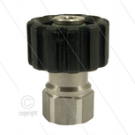 M22x1.5 - snelkoppeling wartel - RVS - 500 Bar - &Oslash;14mm - max 150&deg;C - 3/8&quot; bi