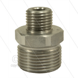 M22x1,5 - snelkoppeling nippel - RVS - 500 Bar - &Oslash;14mm - max 150&deg;C - 1/4&quot; bu