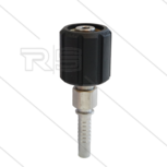 ST44 - Swivel + lager - messing - 400 Bar - &Oslash;14mm - max 150&deg;C - M22x1,5 wartel x RVS persnippel 5/16&quot;