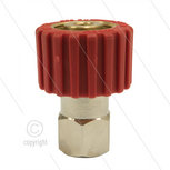 M22x1,5 - DKS - Wartel Rood - 1 lager - 250 Bar - NW6 - 30 tpm - max 120&deg;C - 3/8&quot; bi - Afdichting NBR - Huis: messing vernikkeld - Binnenwerk: RVS - Draaibaar onder druk