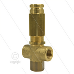 VS220 - veiligheidsventiel - 220 Bar - 24 l/min - 60&deg;C - In: 2 x 3/8&quot; bi - Bypass: 3/8&quot; bi