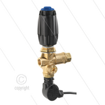 VRC25-P - drukregelautomaat met schakelaar en knop - 280 Bar - 30 l/min - max 90&deg;C - In: 3/8&quot; bi - Uit: 3/8&quot; bi - Bypass: 3/8&quot; bi - manometer aansluiting: 2 x 1/4&quot; bi - paneelmontage