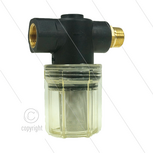 F5 LB - kunststof strainer - transparant filterglas - met 1/4&quot; bypassaansluiting - 300 m&micro; - 10 Bar - 30 l/min - 1/2&quot; bi x 1/2&quot; bu