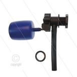 FV1-H Vlotterafsluiter - kunststof - blauw/zwart - incl. filter en stortpijpje - L=166mm - max 9 Bar - max 60&deg;C - 3/4&quot; bu