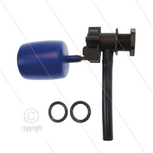 FV1-H Vlotterafsluiter - kunststof - blauw/zwart - incl. filter en stortpijpje - L=166mm - max 9 Bar - max 60&deg;C - 3/4&quot; bu - met extra afdichting