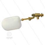 PEKI Vlotterafsluiter - messing - L=285mm - 10 Bar - max 80&deg;C - &Oslash;12mm - met drijver - 3/8&quot; bu - Debiet 30 l/min bij 3 Bar