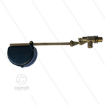 RG60 Vlotterafsluiter - messing - L=383mm - max 6 Bar - max 60&deg;C - 1/2&quot; bu - Debiet bij 1 Bar = 42 l/min - bij 2 Bar = 60 l/min