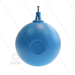 Drijver - Polyethyleen - blauw - klembevestiging - &Oslash;220mm - max 80&deg;C - t.b.v. vlotter TCP1600038/39/40