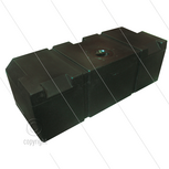 Tank - 115 liter - Kunststof - zwart - met vlakke bodem - 1 deksel - LxBxH= 1000 x 400 x 340mm