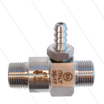 Chemicali&euml;n injector - RVS - &Oslash;1.5mm (065) - 350 Bar - 30 l/min - max 90&deg;C - 2 x 3/8&quot; bu