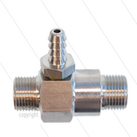 Chemicali&euml;n injector - RVS - &Oslash;2.1mm (120) - 350 Bar - 30 l/min - max 90&deg;C - 2 x 3/8&quot; bu