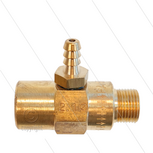 Chemicali&euml;n injector - messing - &Oslash;2.1mm (120) - 280 Bar - 30 l/min - max 90&deg;C - 3/8&quot; bi x 3/8&quot; bu